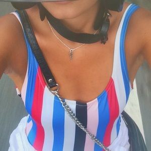 Solid ans striped one piece